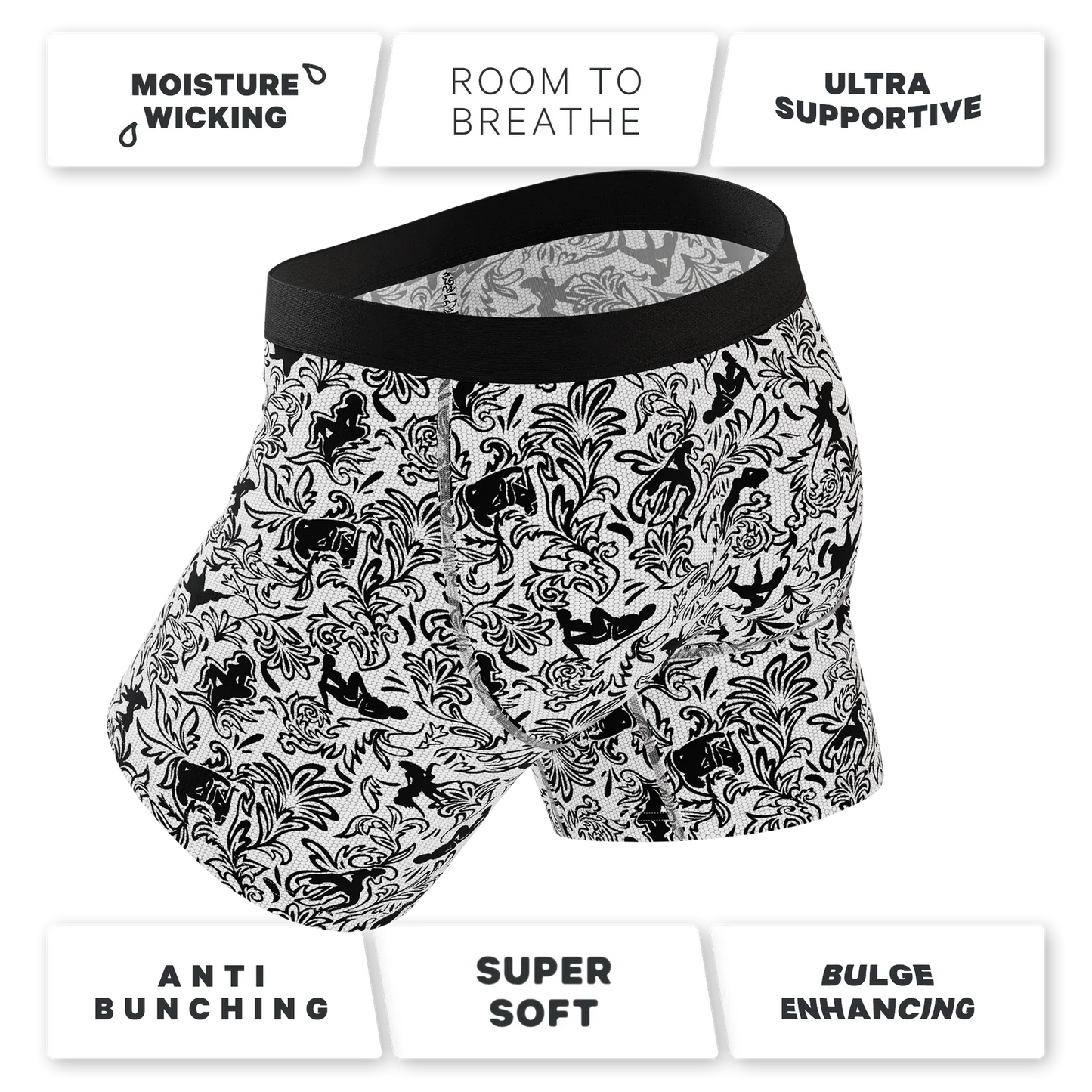 Shinesty The Racy & Lacy Provocative Lace Ball Hammock Pouch Underwear with Fly 2XL