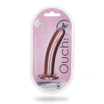 Shots Ouch! Smooth Silicone 6 in. G-Spot Dildo Rose Gold