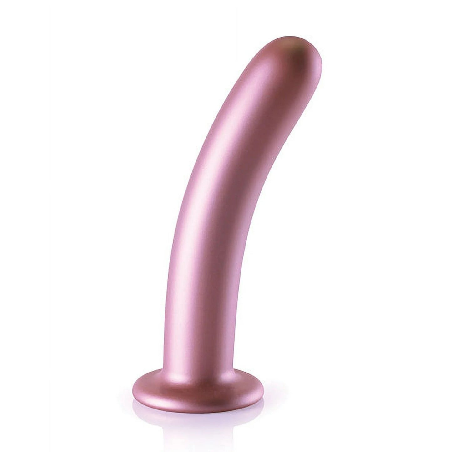 Shots Ouch! Smooth Silicone 7 in. G-Spot Dildo Rose Gold