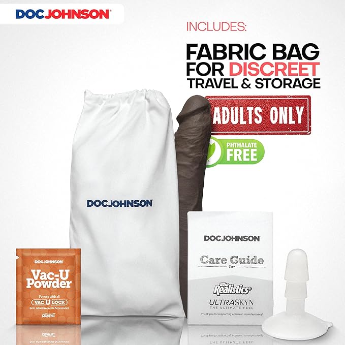 Signature Cocks Jax Slayher 10 Inch ULTRASKYN Cock with Removable Vac-U-Lock Suction Cup Chocolate