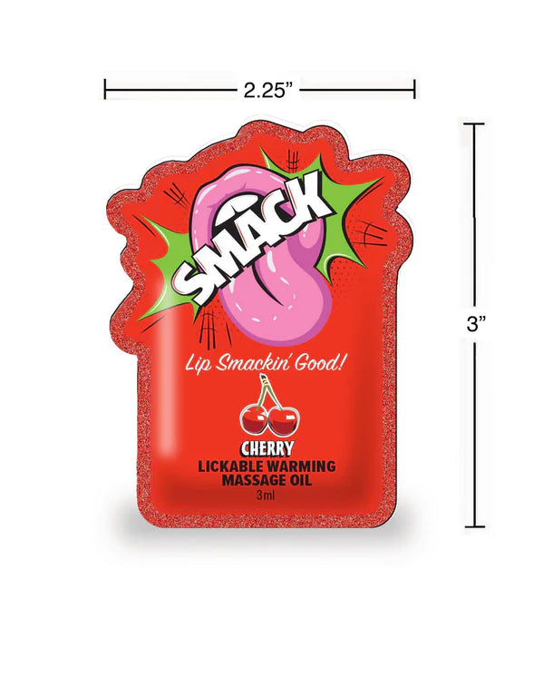 Smack Cherry Lickable Massage Oil 3ml Pouch