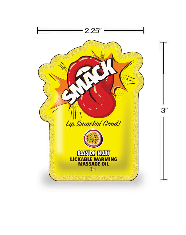 Smack Passion Fruit Lickable Massage Oil 3ml Pouch