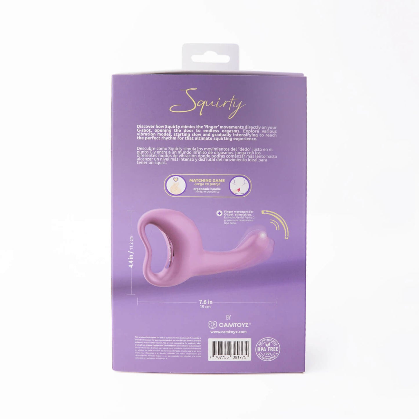 Squirty G-Spot Finger Vibrator Oscillating Rechargeable Purple