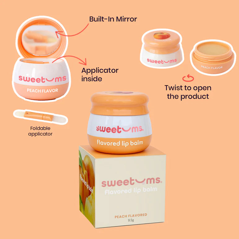 Sweetums Peach Flavored Lip Balm