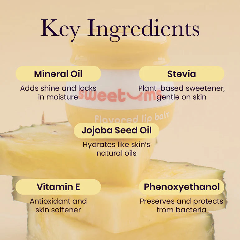 Sweetums Pineapple Flavored Lip Balm