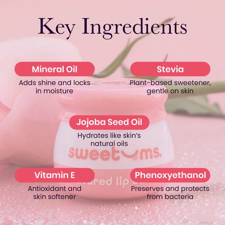 Sweetums Sweet Rose Flavored Lip Balm