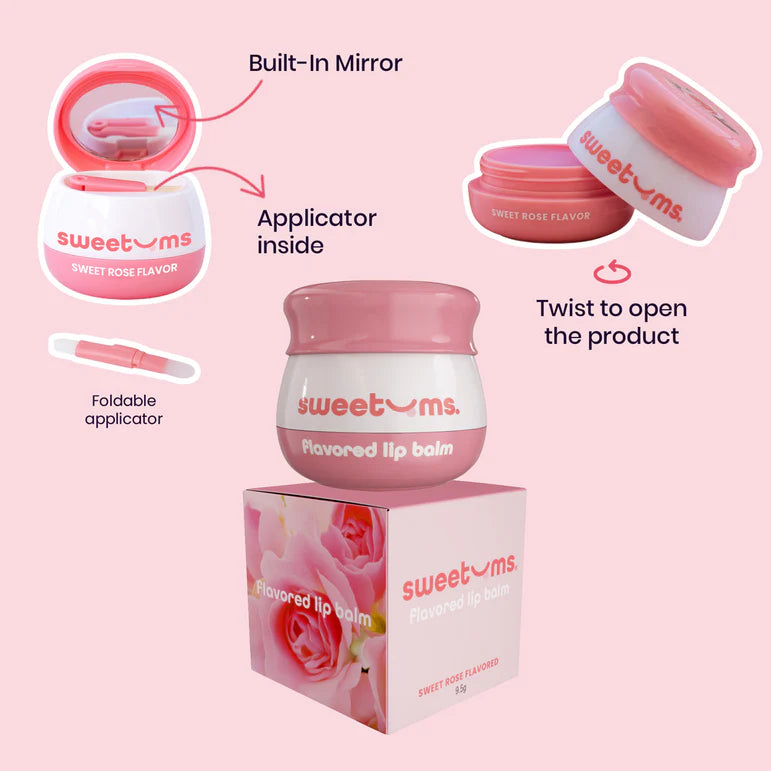 Sweetums Sweet Rose Flavored Lip Balm