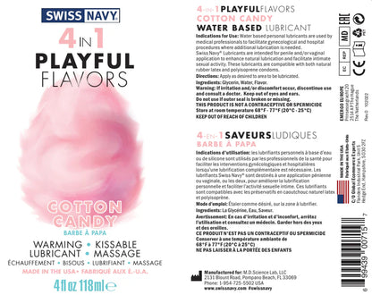 Swiss Navy 4 in 1 Playful Flavors Cotton Candy 1 oz.