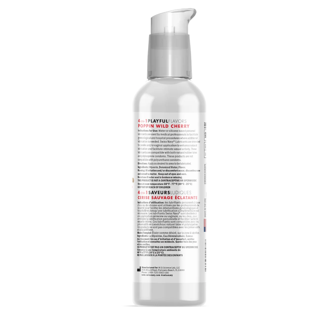 Swiss Navy 4 in 1 Playful Flavors Poppin Wild Cherry 1 oz.