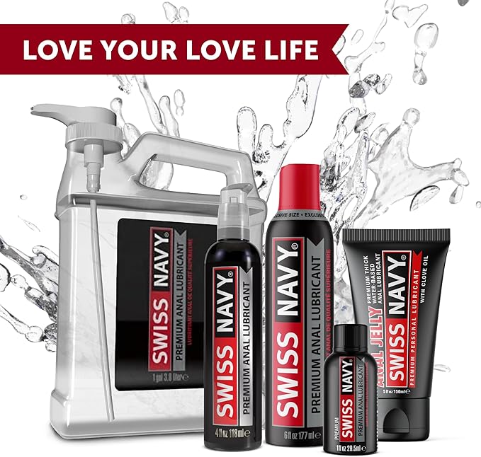 Swiss Navy Anal Jelly Premium Water Based Lubricant with Clove Oil 2 oz.