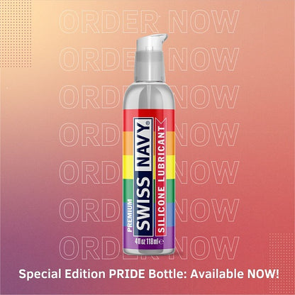 Swiss Navy Premium Silicone Pride Lubricant 4 oz.