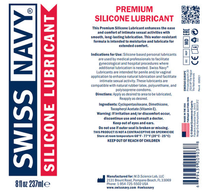 Swiss Navy Silicone Lubricant 16 oz.