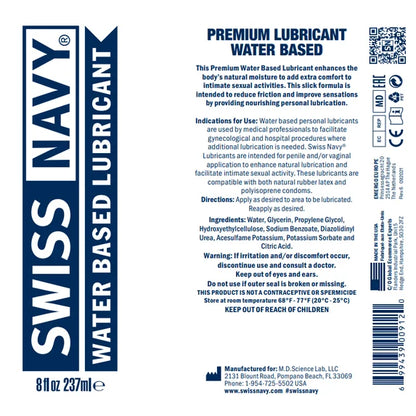 Swiss Navy Water Based Lubricant 2 oz.