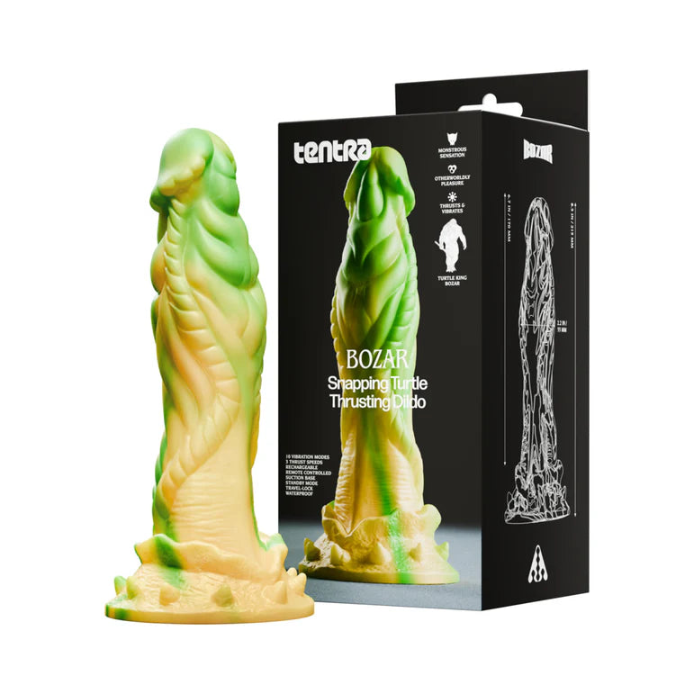 Tentra Bozar Snapping Turtle Thrusting Dildo Yellow