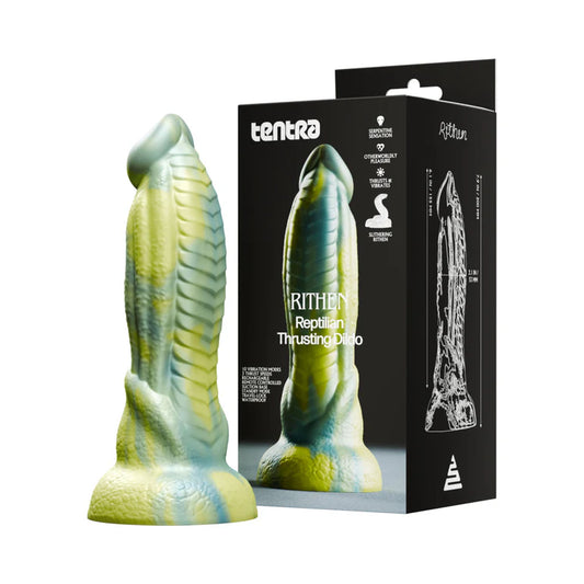 Tentra Rithen Reptilian Thrusting Dildo Green