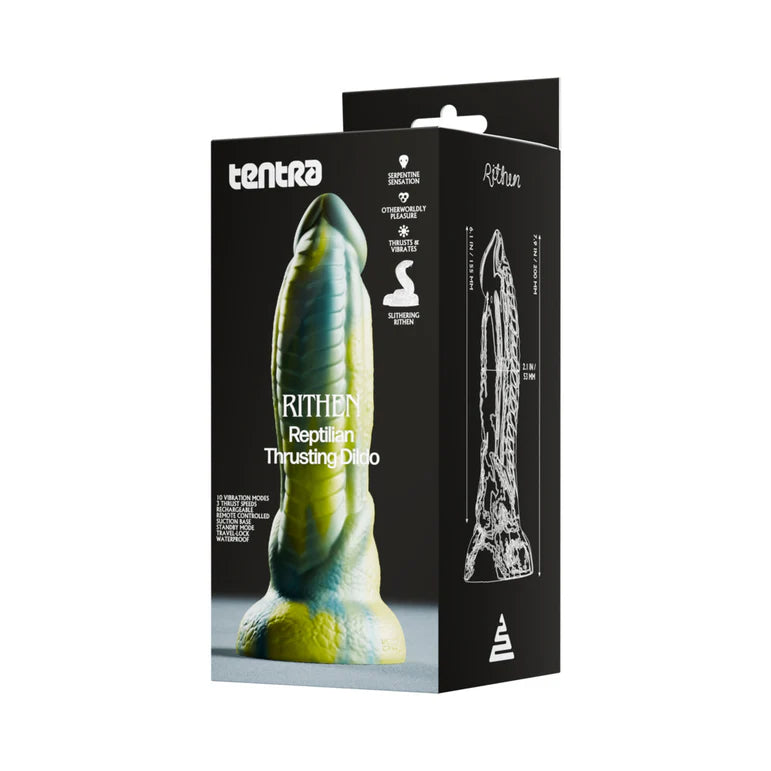 Tentra Rithen Reptilian Thrusting Dildo Green