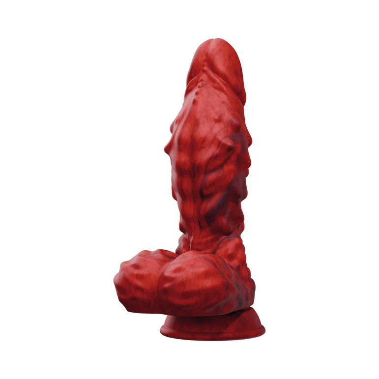 Tentra Vulkris Volcanic Dragon Vibrating Dildo Red