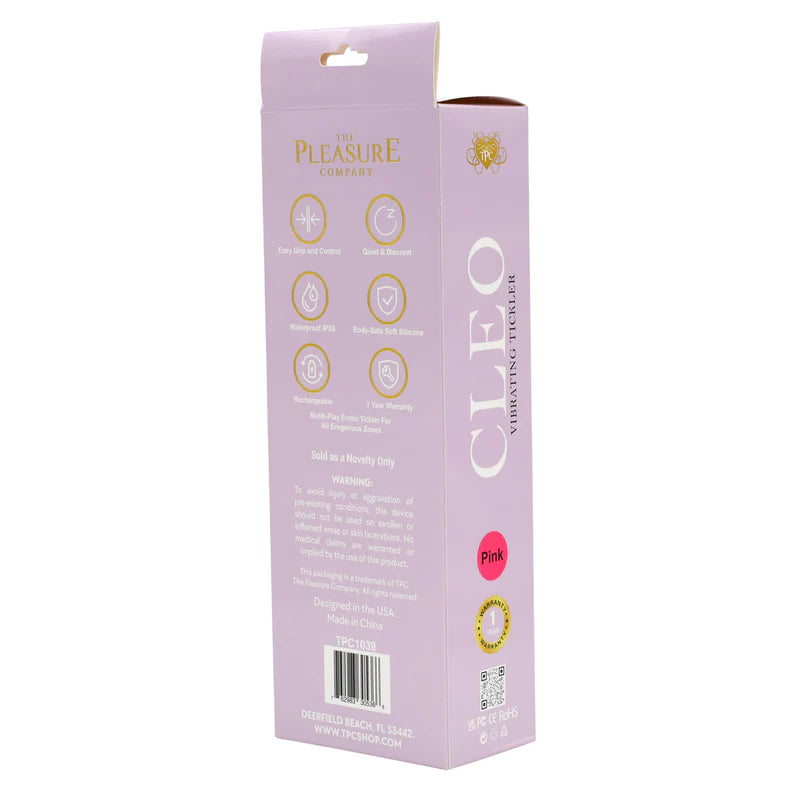 The Pleasure Company Cleo Vibrating Tickler Pink