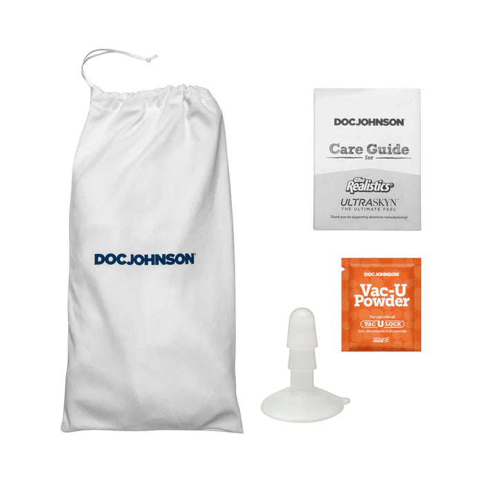 The Realistic Cock Hung 12 in. ULTRASKYN Vac-U-Lock Dildo Caramel