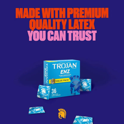 Trojan-Enz with Spermicidal Lubricant 12-Pack