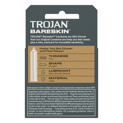Trojan BareSkin Thinner Latex Condoms (3 pack)