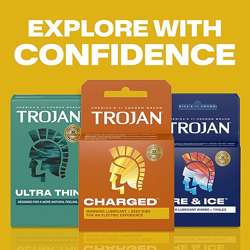Trojan Charged w/Intensified Lubricant Condoms (3 pack)
