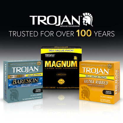 Trojan Studded Bareskin Condoms (10)