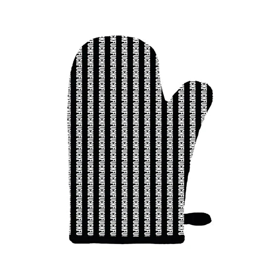 Twisted Wares Fuck Stripe Oven Mitt