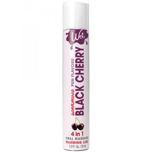 Wet Delicious Oral Play - Black Cherry - Waterbase Flavored Lubricant 1 Oz