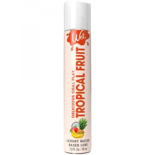 Wet Delicious Oral Play - Tropical Fruit - Waterbased Flavored Lubricant 1 Oz