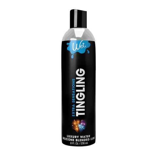 Wet Extra Sensations Tingling Water/silicone Blend Based Lubricant 8 Oz