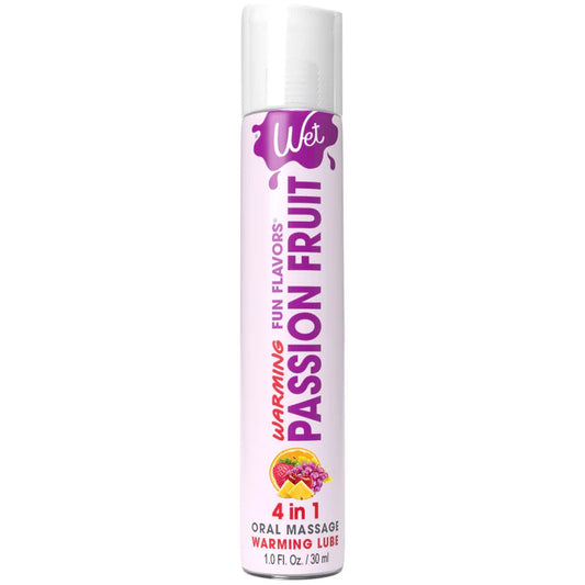 Wet Warming Fun Flavors - Passion Fruit - 4 in 1 Lubricant 1 Oz