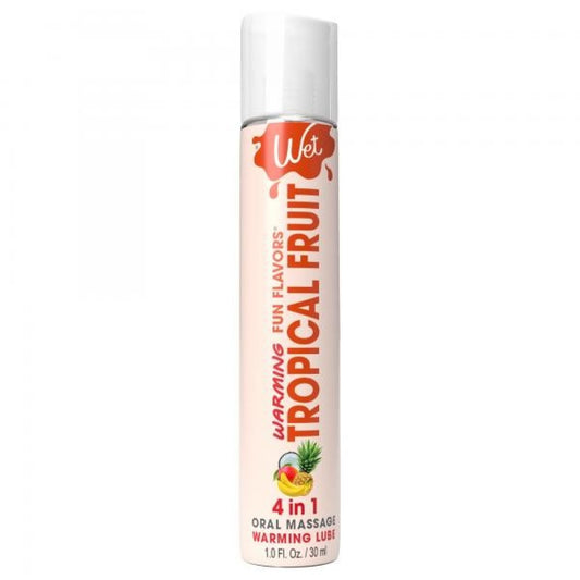 Wet Warming Fun Flavors - Tropical Fruit - 4 in 1 Lubricant 1 Oz