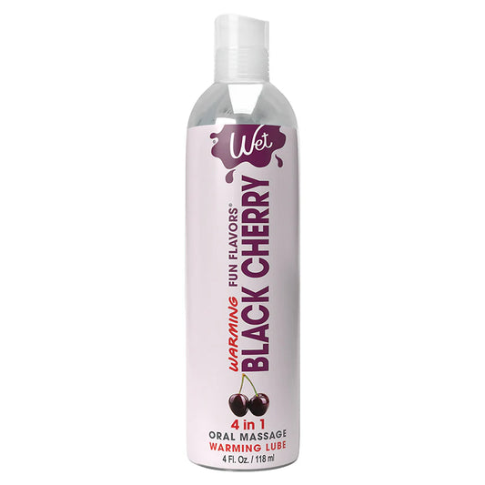 Wet Warming Fun Flavors - Black Cherry - 4 in 1 Lubricant 1 Oz