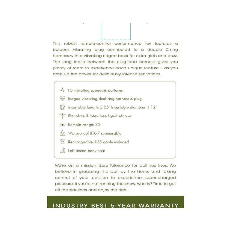 Zero Tolerance Prostate Power Pack Green Remote Plug