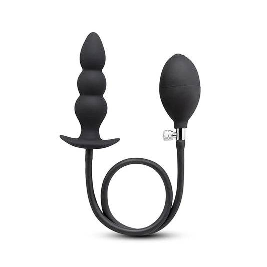b-Vibe Beaded Inflatable Anal Plug with Hand Pump