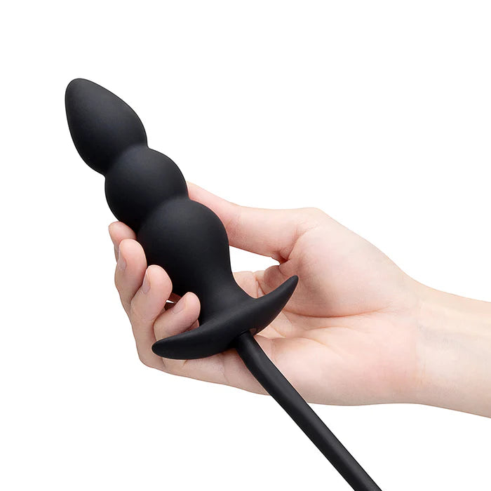 b-Vibe Beaded Inflatable Anal Plug with Hand Pump