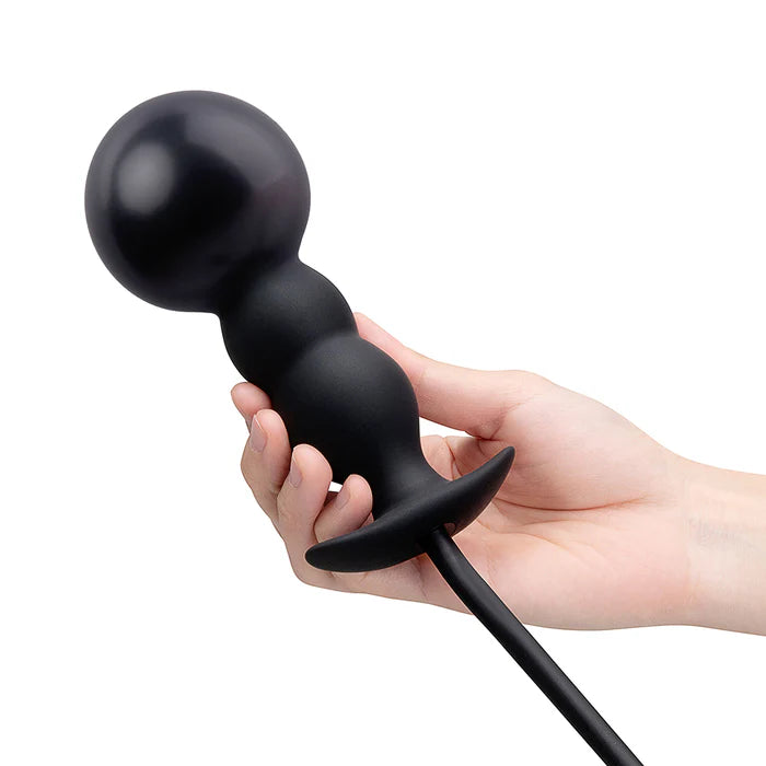 b-Vibe Beaded Inflatable Anal Plug with Hand Pump