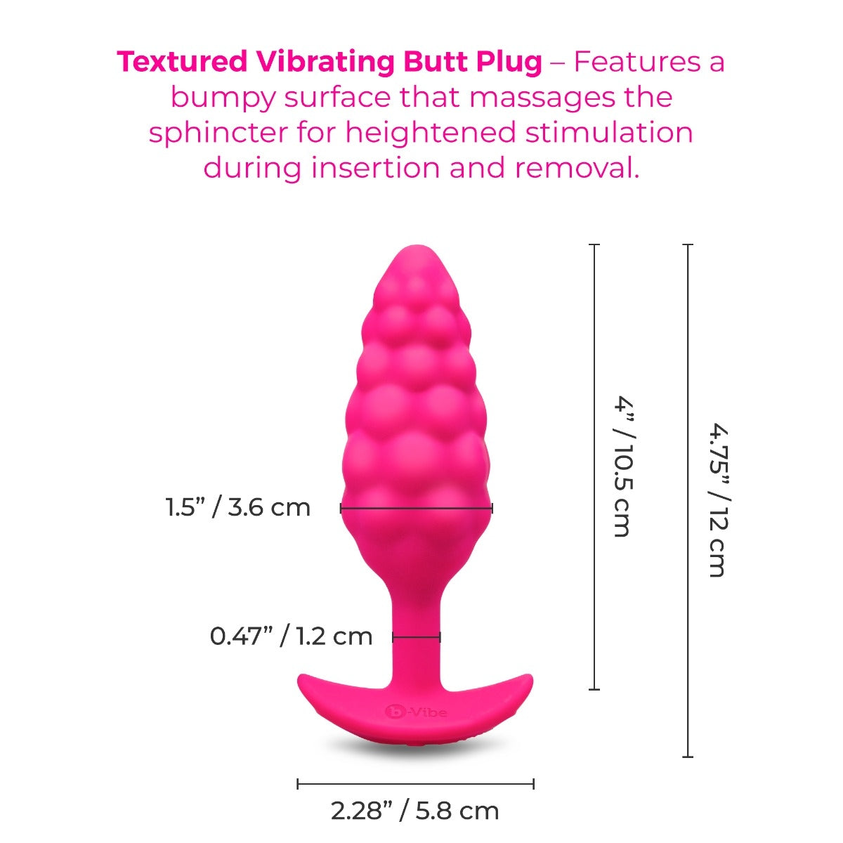 b-Vibe Bump Texture Plug Pink