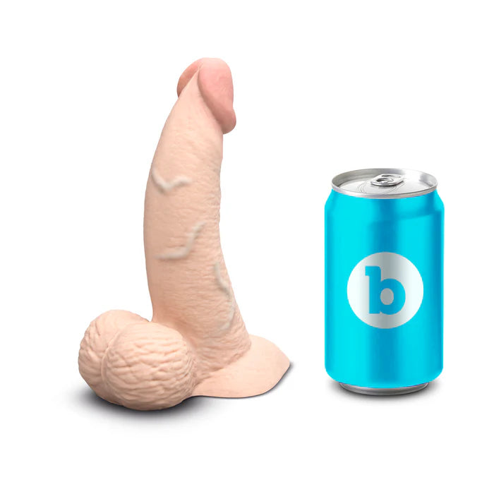 b-Vibe Slipskin Realistic Silicone Dildo 6.5 in. Curved Cream