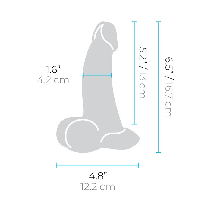 b-Vibe Slipskin Realistic Silicone Dildo 6.5 in. Curved Cream