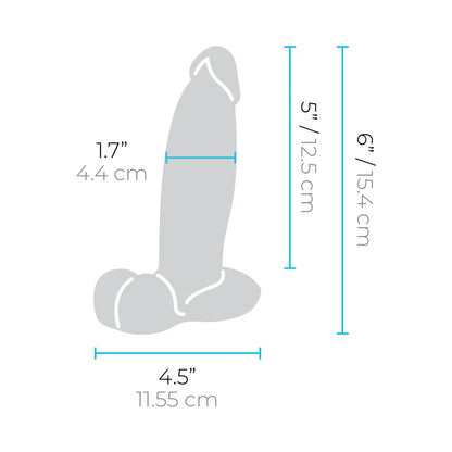b-Vibe Slipskin Realistic Silicone Dildo 6 in. Girthy Cream
