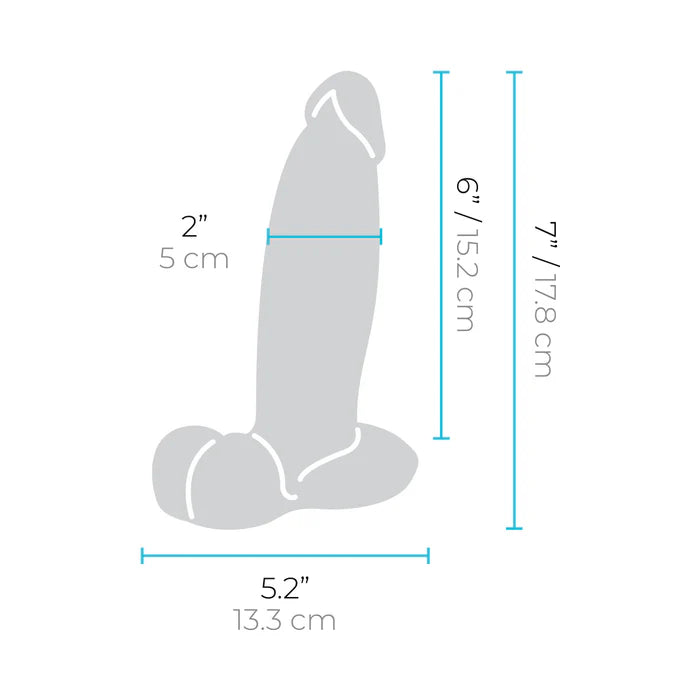 b-Vibe Slipskin Realistic Silicone Dildo 7 in. Girthy Cream