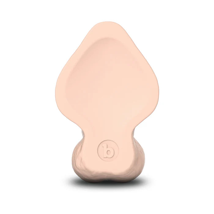 b-Vibe Slipskin Realistic Silicone Dildo 8 in. Curved Cream