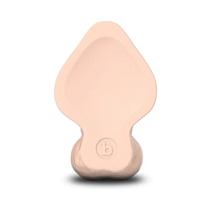 b-Vibe Slipskin Realistic Silicone Dildo 8 in. Curved Cream