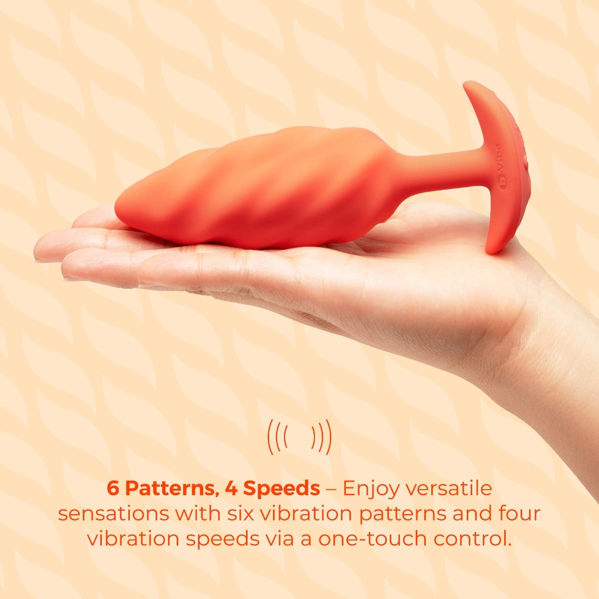 b-Vibe Swirl Texture Plug Orange