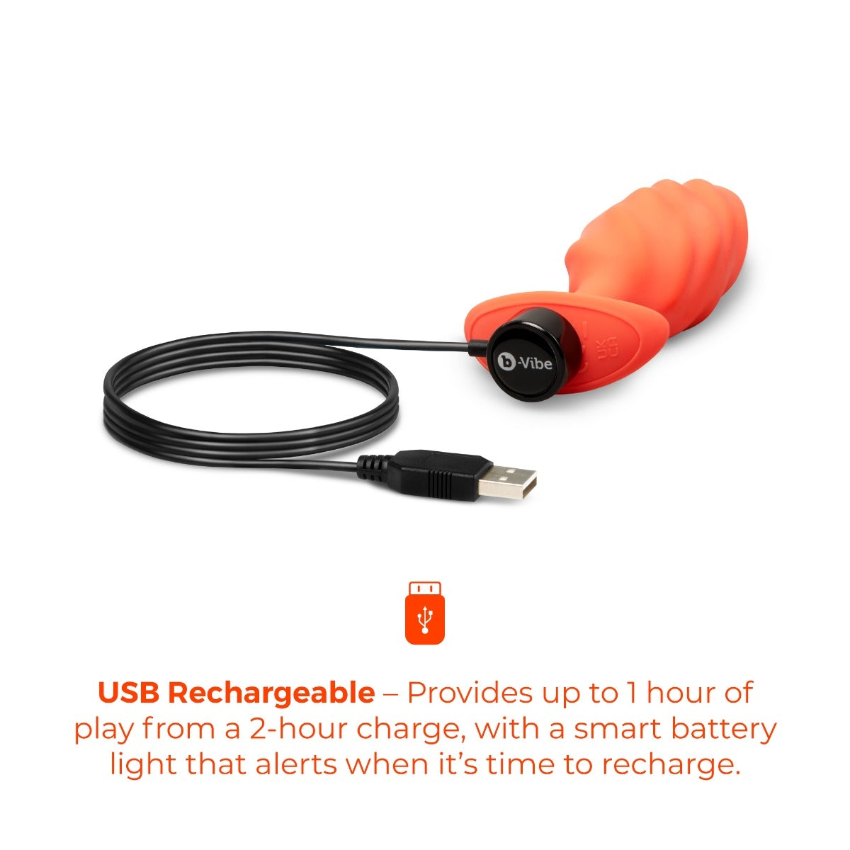 b-Vibe Swirl Texture Plug Orange