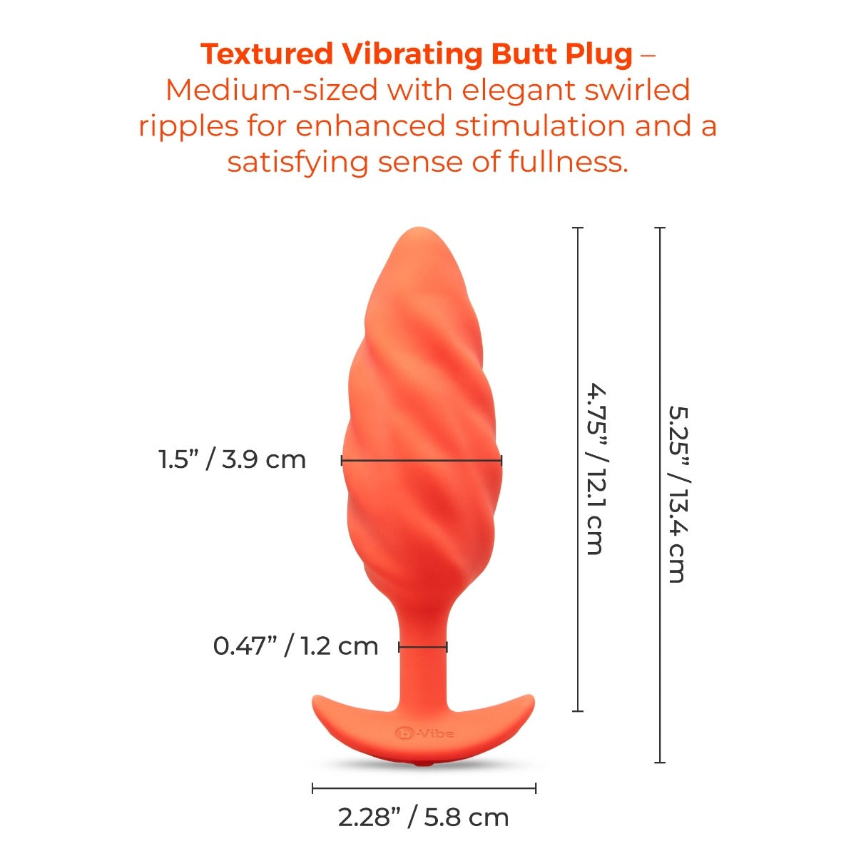 b-Vibe Swirl Texture Plug Orange