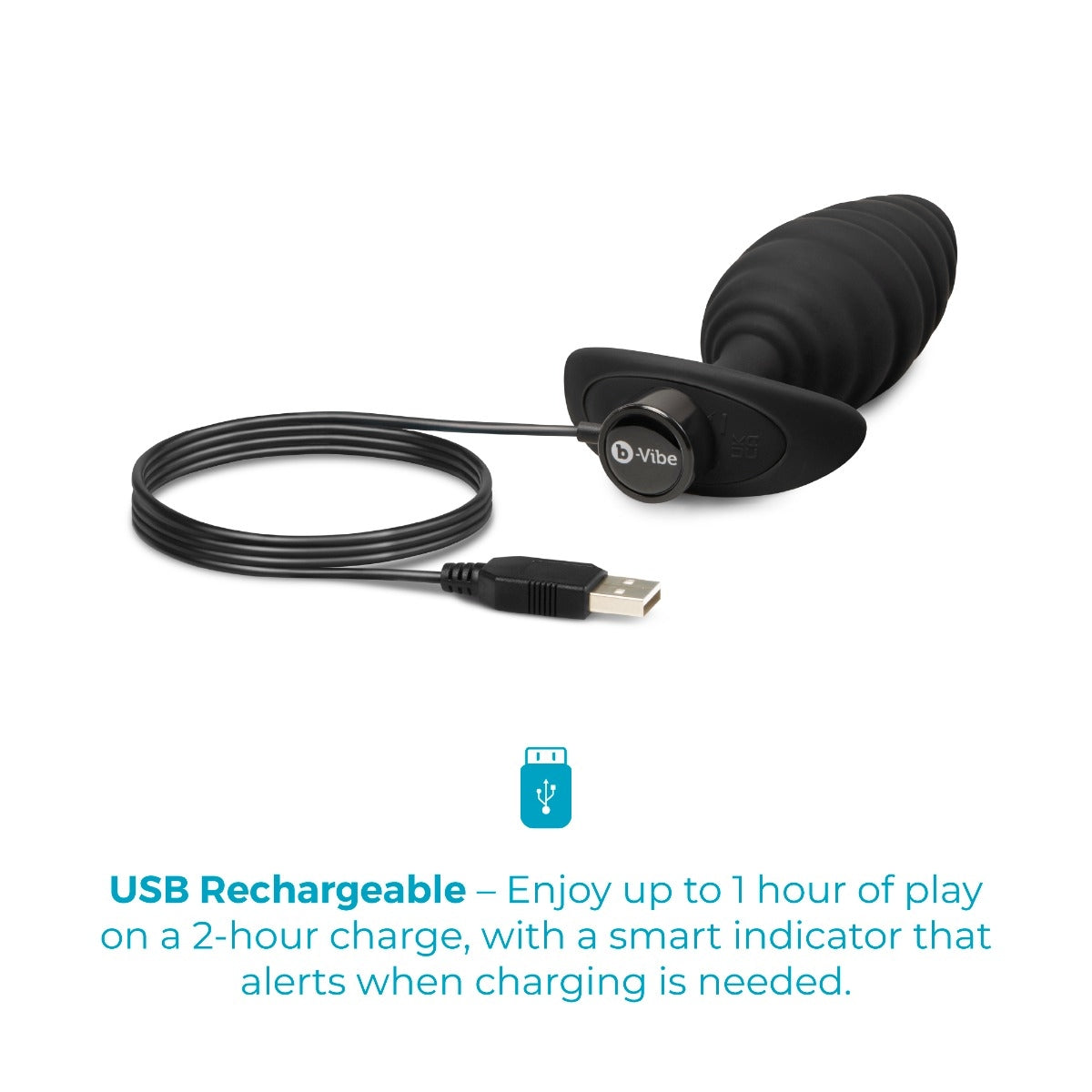 b-Vibe Twist Texture Plug Black