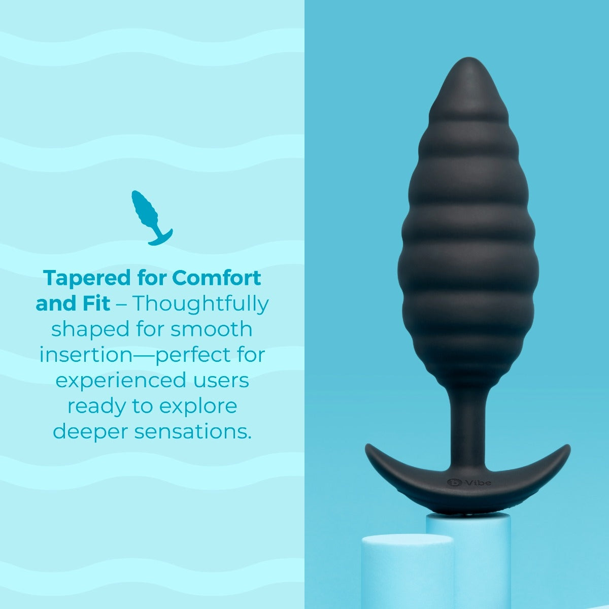 b-Vibe Twist Texture Plug Black